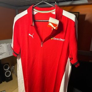 Puma Ferrari Corse Clienti Polo Zip Up Shirt